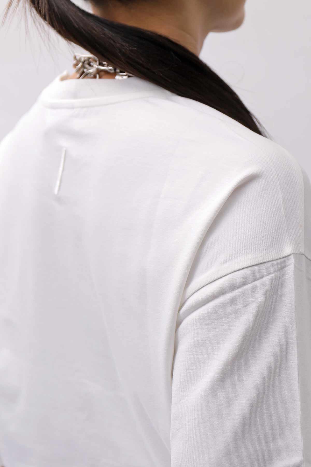 【thom/krom】 UNISEX COTTON MODAL RELAX FIT TEE _OFF WHITE
