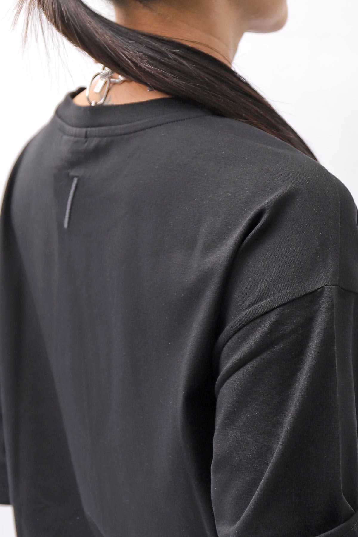 【thom/krom】 UNISEX COTTON MODAL RELAX FIT TEE _BLACK