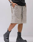 【thom/krom】 UNISEX STRETCH COTTON HALF PANTS MP33_VEGETAL STONE