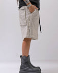 【thom/krom】 UNISEX STRETCH COTTON HALF PANTS MP33_VEGETAL STONE