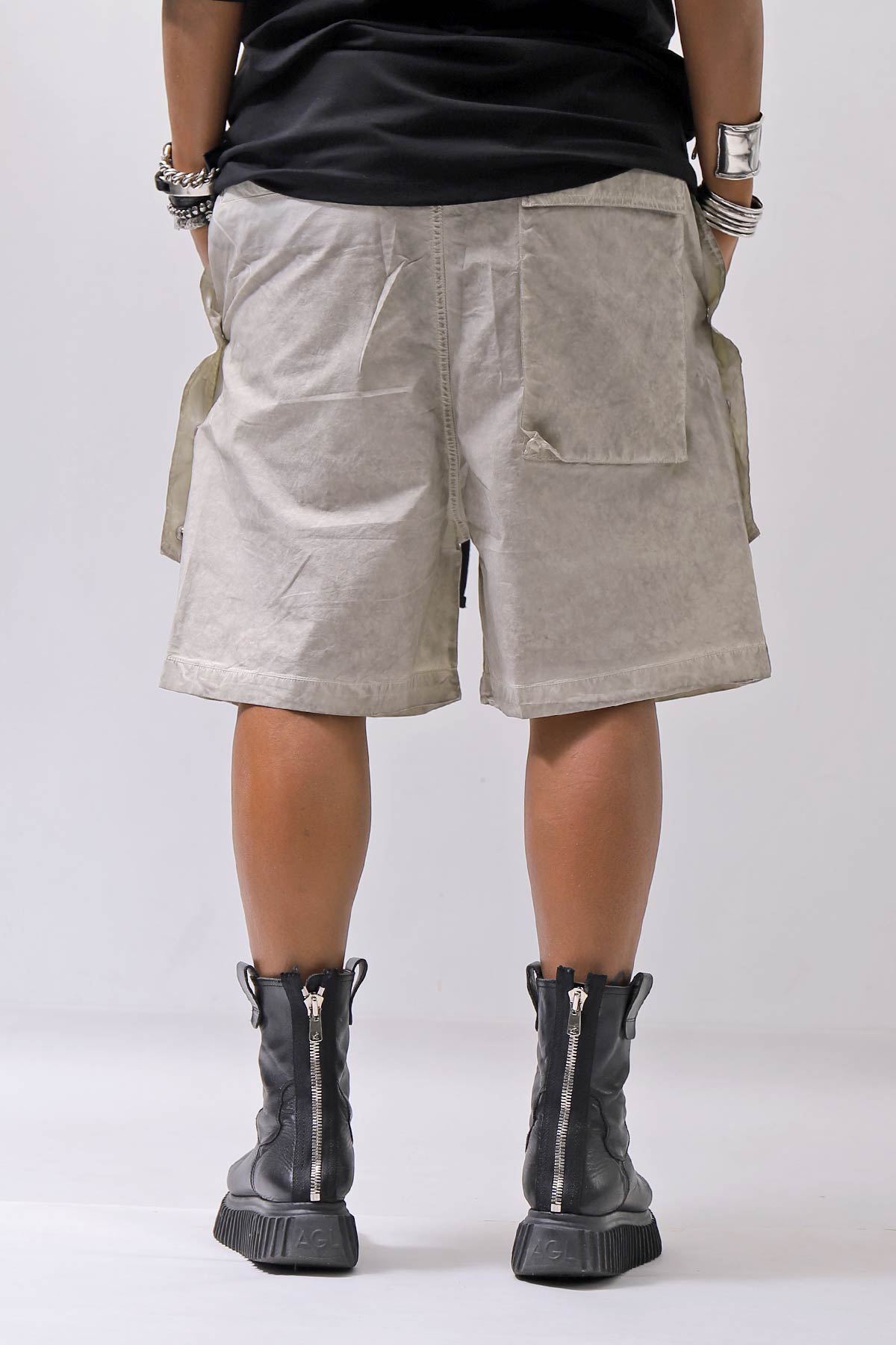 【thom/krom】 UNISEX STRETCH COTTON HALF PANTS MP33_VEGETAL STONE