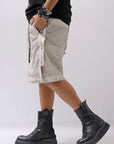 【thom/krom】 UNISEX STRETCH COTTON HALF PANTS MP33_VEGETAL STONE