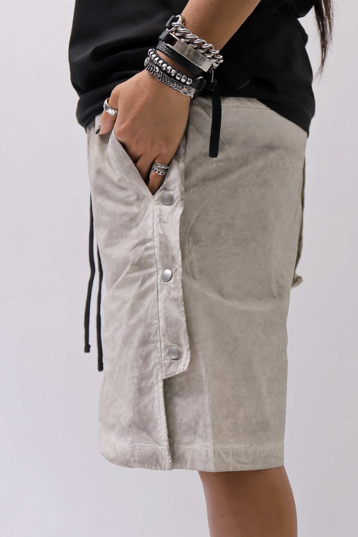 【thom/krom】 UNISEX STRETCH COTTON HALF PANTS MP33_VEGETAL STONE
