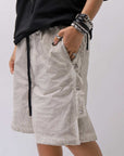 【thom/krom】 UNISEX STRETCH COTTON HALF PANTS MP33_VEGETAL STONE
