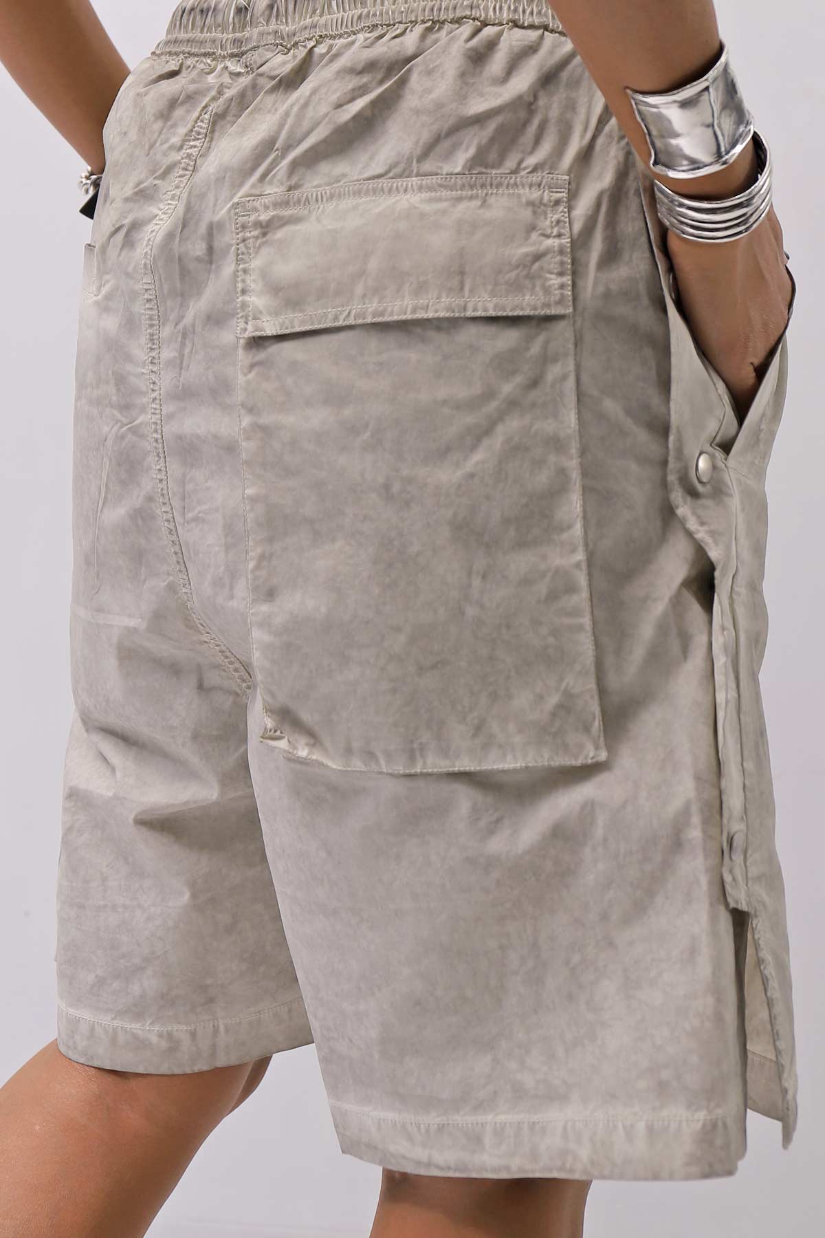 【thom/krom】 UNISEX STRETCH COTTON HALF PANTS MP33_VEGETAL STONE