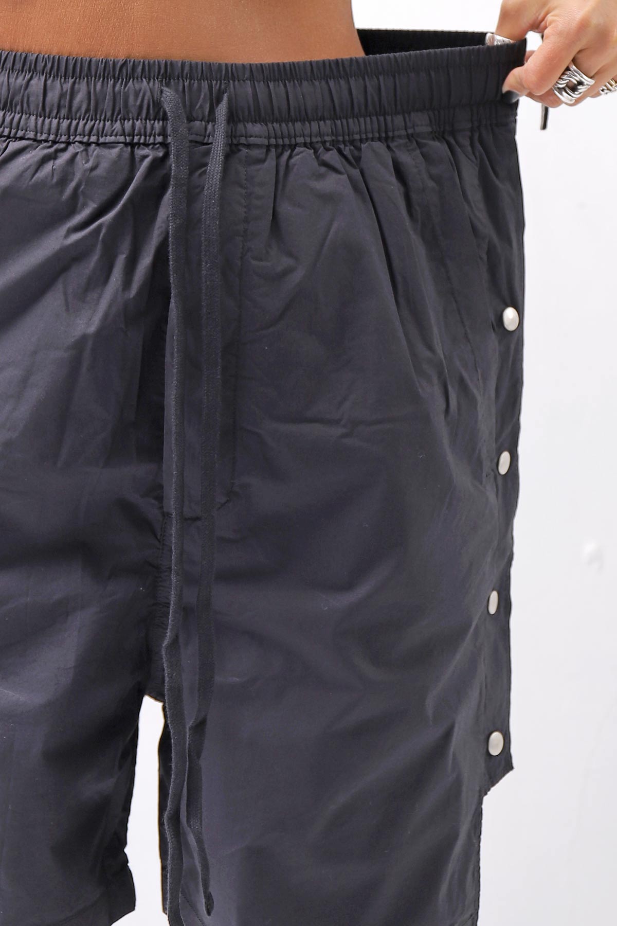【thom/krom】 UNISEX STRETCH COTTON HALF PANTS MP33_BLACK