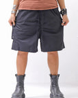 【thom/krom】 UNISEX STRETCH COTTON HALF PANTS MP33_BLACK