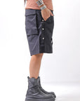 【thom/krom】 UNISEX STRETCH COTTON HALF PANTS MP33_BLACK