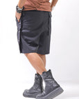 【thom/krom】 UNISEX STRETCH COTTON HALF PANTS MP33_BLACK