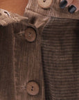 【studio b3】 UNISEX MIX MATERIAL PATCHED SARROUEL PANTS NB2106_COPPER OLD DYE
