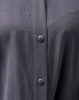 【studio b3】 OVERSIZED BACK BUTTON SHIRT TOP NB2070_BLACK