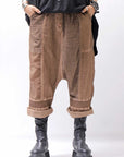 【studio b3】 UNISEX MIX MATERIAL PATCHED SARROUEL PANTS NB2106_COPPER OLD DYE
