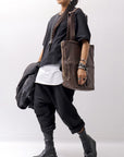 【MIRANDA KALOUDIS】 UNISEX 2WAY CALF LEATHER REGULAR BAG_FANGO