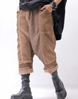 【studio b3】 UNISEX MIX MATERIAL PATCHED SARROUEL PANTS NB2106_COPPER OLD DYE