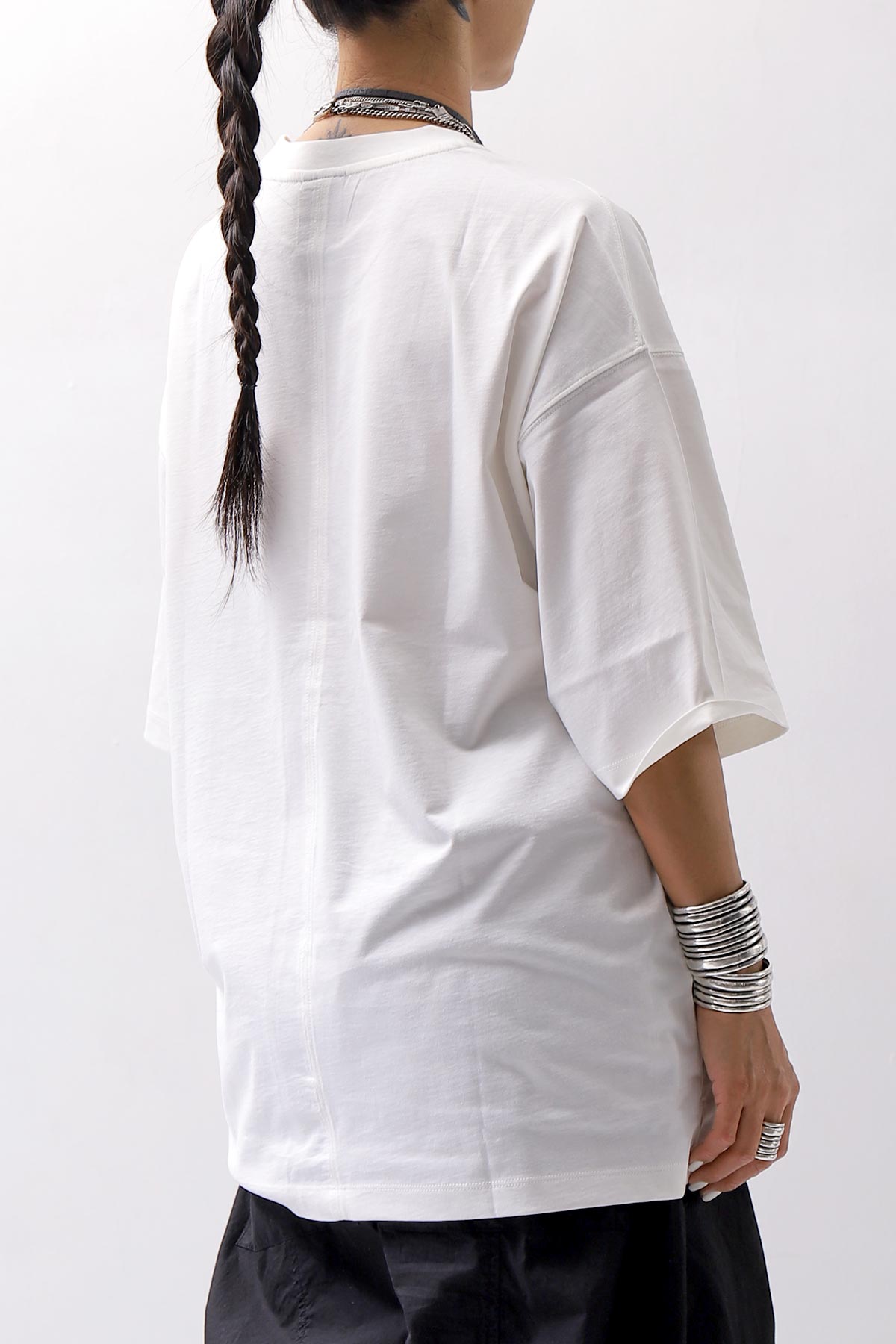 【thom/krom】 UNISEX OVERSIZED COTTON TEE MTS782_CREAM