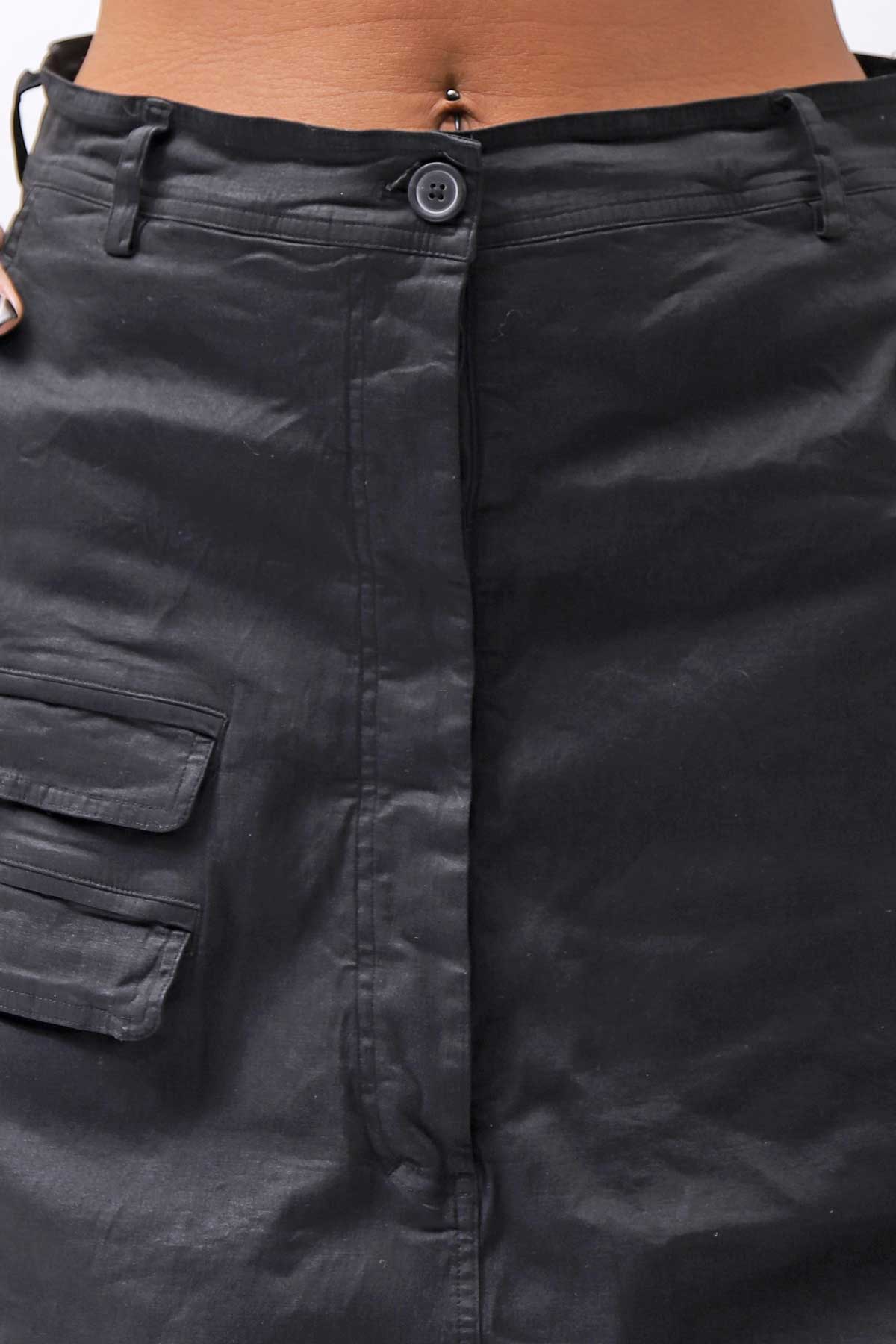 【RUNDHOLZ】 UNISEX STRETCH COTTON GLOSS SARRUEL PANTS _BLACK GLOSS