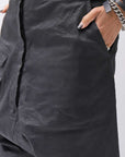 【RUNDHOLZ】 UNISEX STRETCH COTTON GLOSS SARRUEL PANTS _BLACK GLOSS