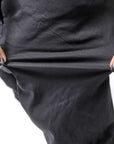 【RUNDHOLZ】 UNISEX STRETCH COTTON GLOSS SARRUEL PANTS _BLACK GLOSS