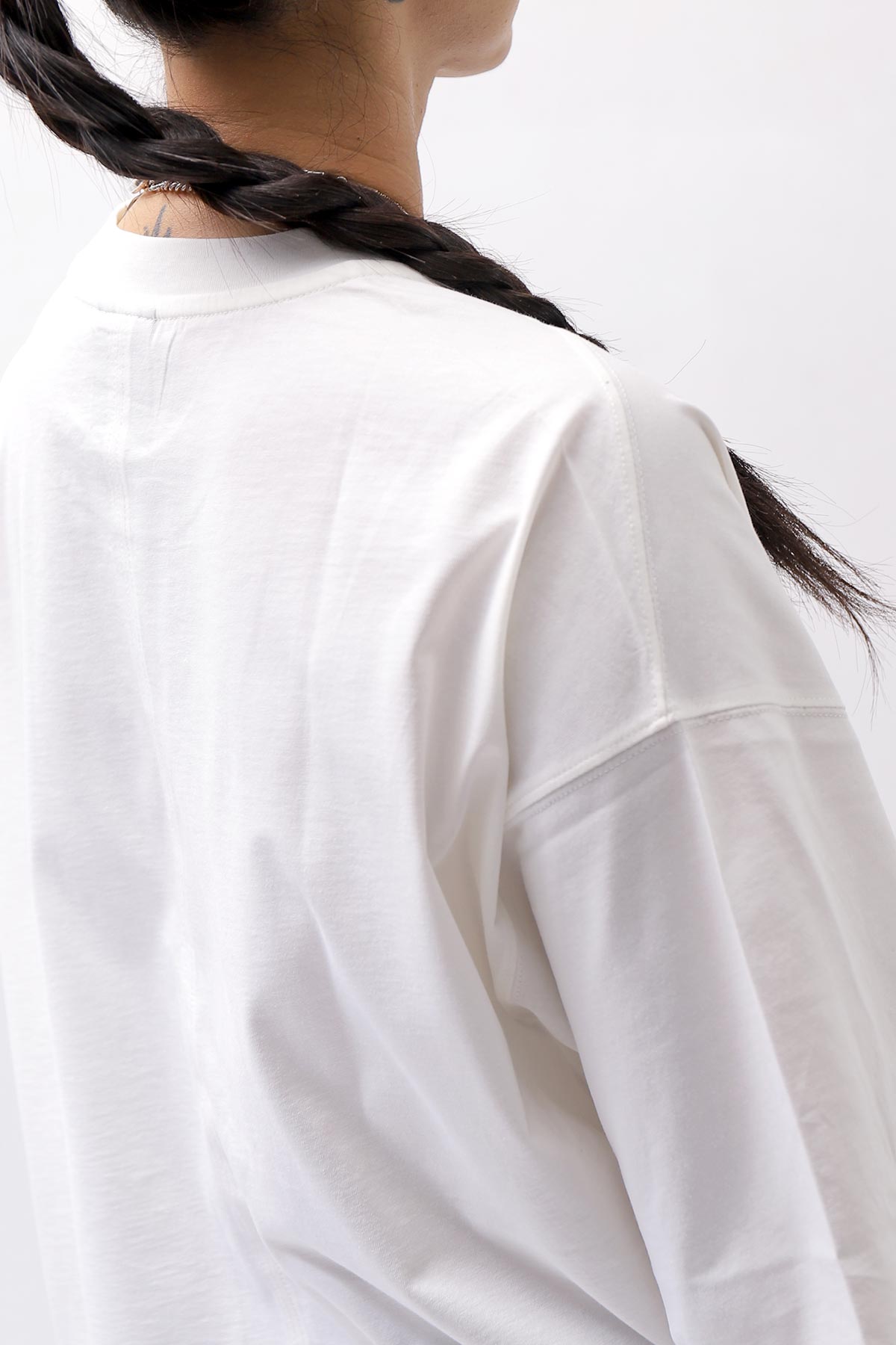 【thom/krom】 UNISEX OVERSIZED COTTON TEE MTS782_CREAM