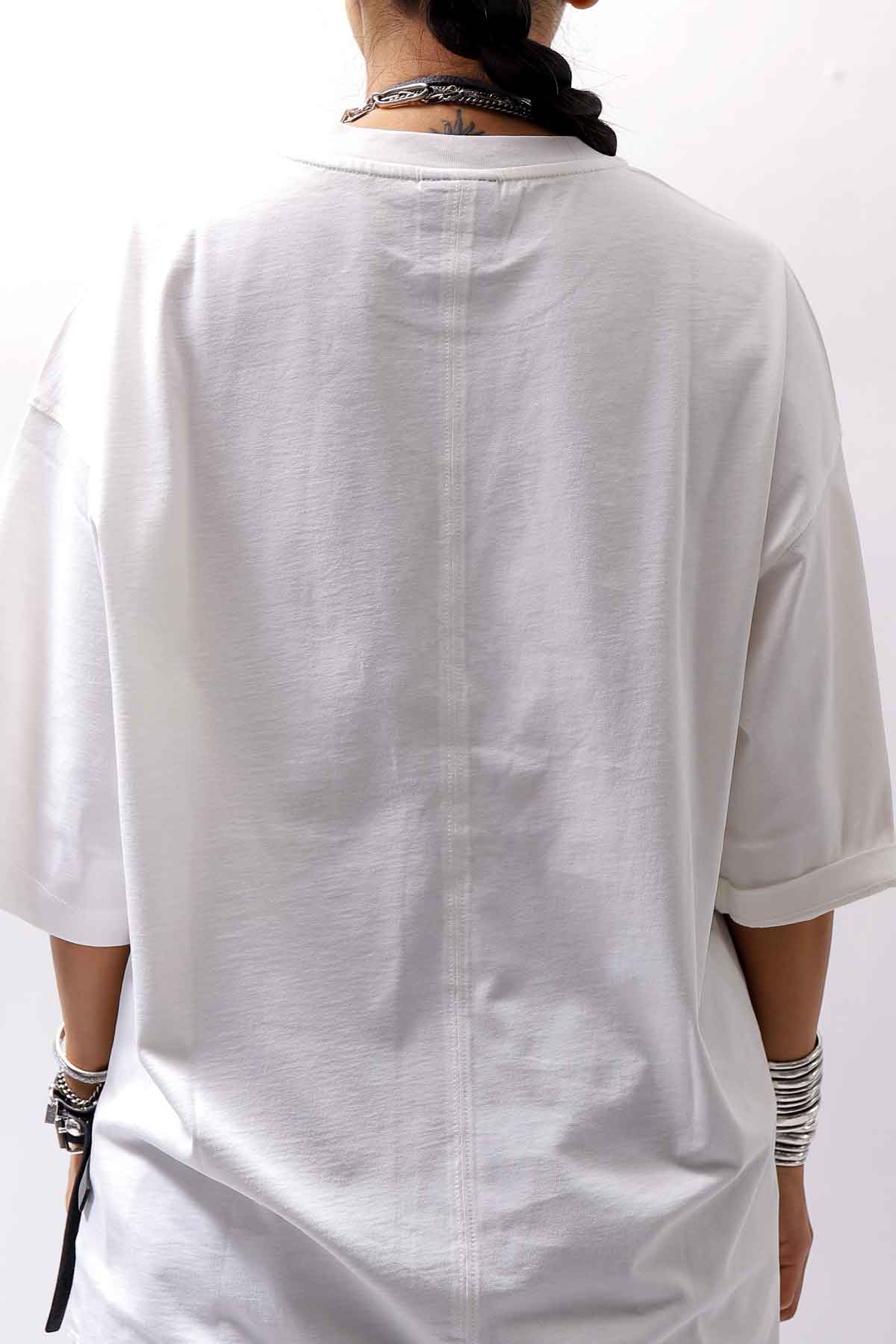 【thom/krom】 UNISEX OVERSIZED COTTON TEE MTS782_CREAM