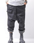 【RUNDHOLZ】 UNISEX STRETCH COTTON GLOSS SARRUEL PANTS _BLACK GLOSS