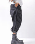 【RUNDHOLZ】 UNISEX STRETCH COTTON GLOSS SARRUEL PANTS _BLACK GLOSS