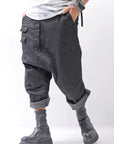 【RUNDHOLZ】 UNISEX STRETCH COTTON GLOSS SARRUEL PANTS _BLACK GLOSS