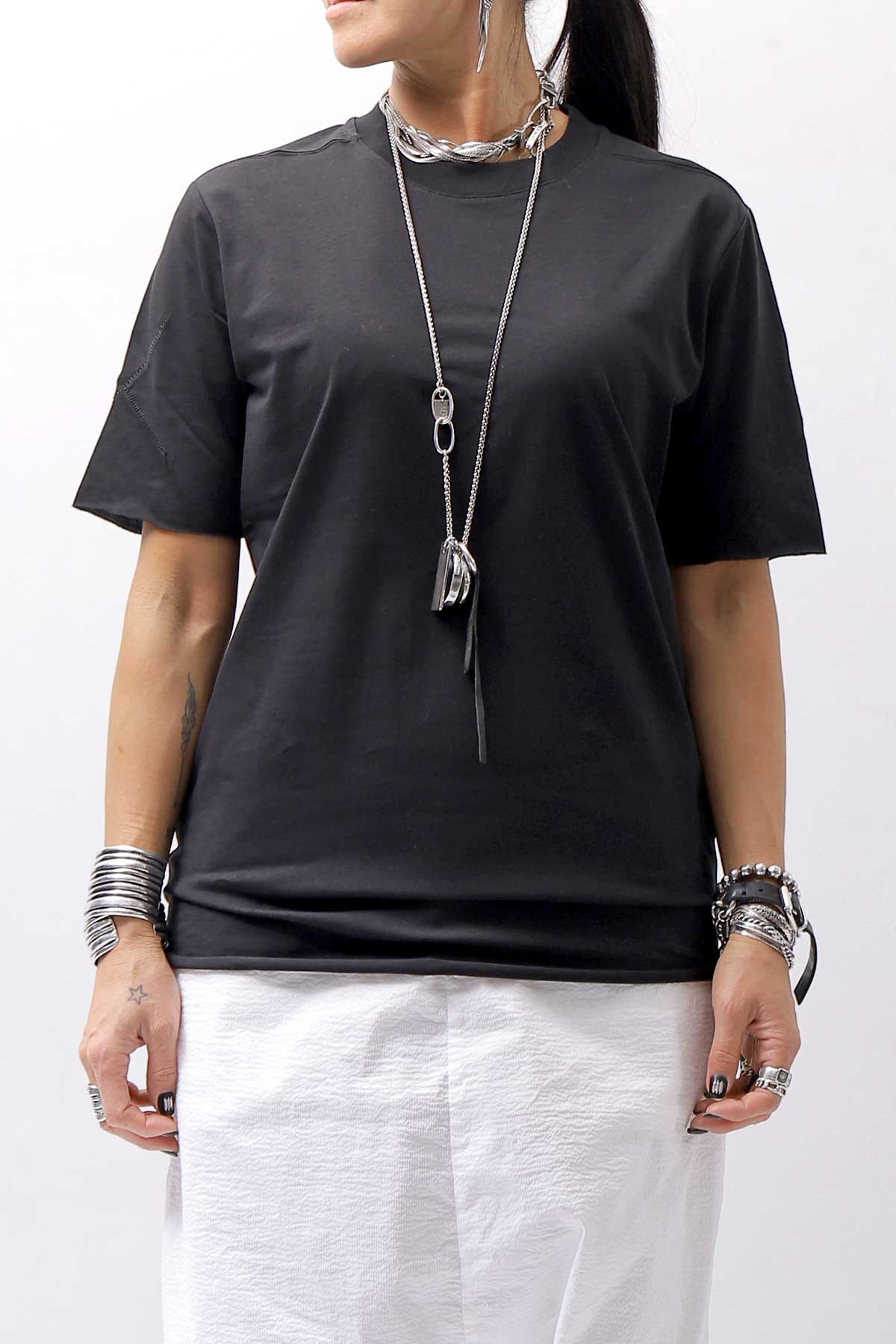 【thom/krom】 UNISEX REGULAR FIT COTTON TEE MTS838_BLACK