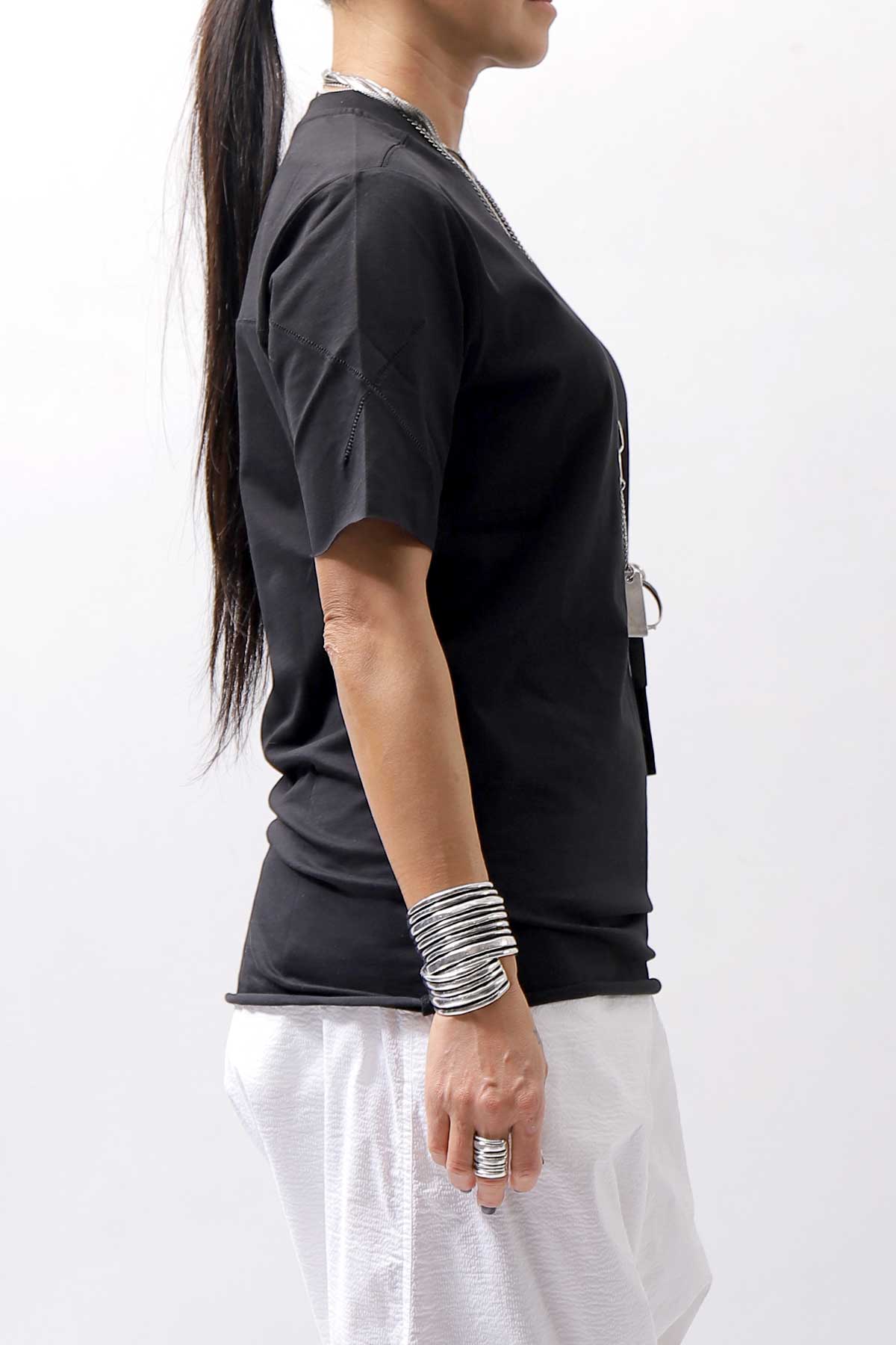 【thom/krom】 UNISEX REGULAR FIT COTTON TEE MTS838_BLACK