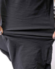 【RUNDHOLZ】 UNISEX STRETCH BIG POCKETS WIDE PANTS _BLACK