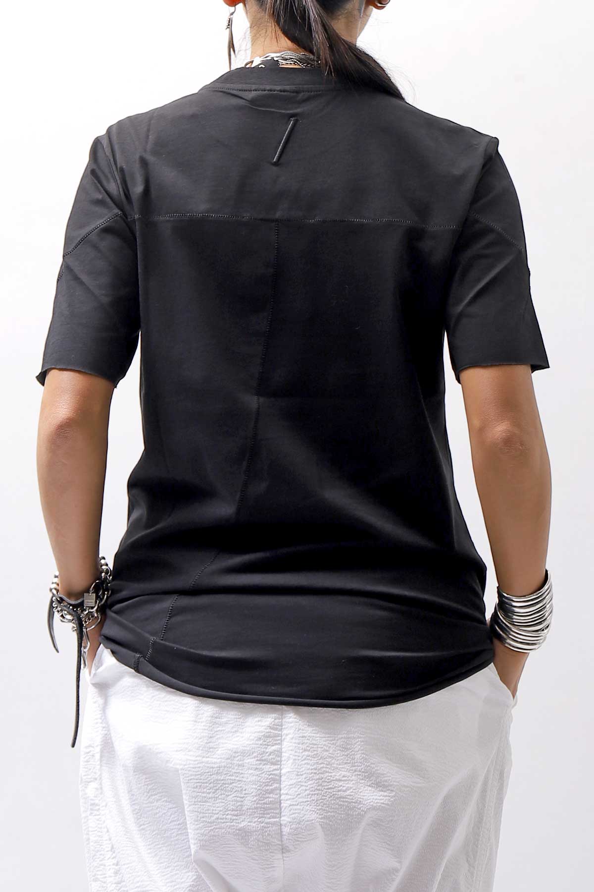 【thom/krom】 UNISEX REGULAR FIT COTTON TEE MTS838_BLACK