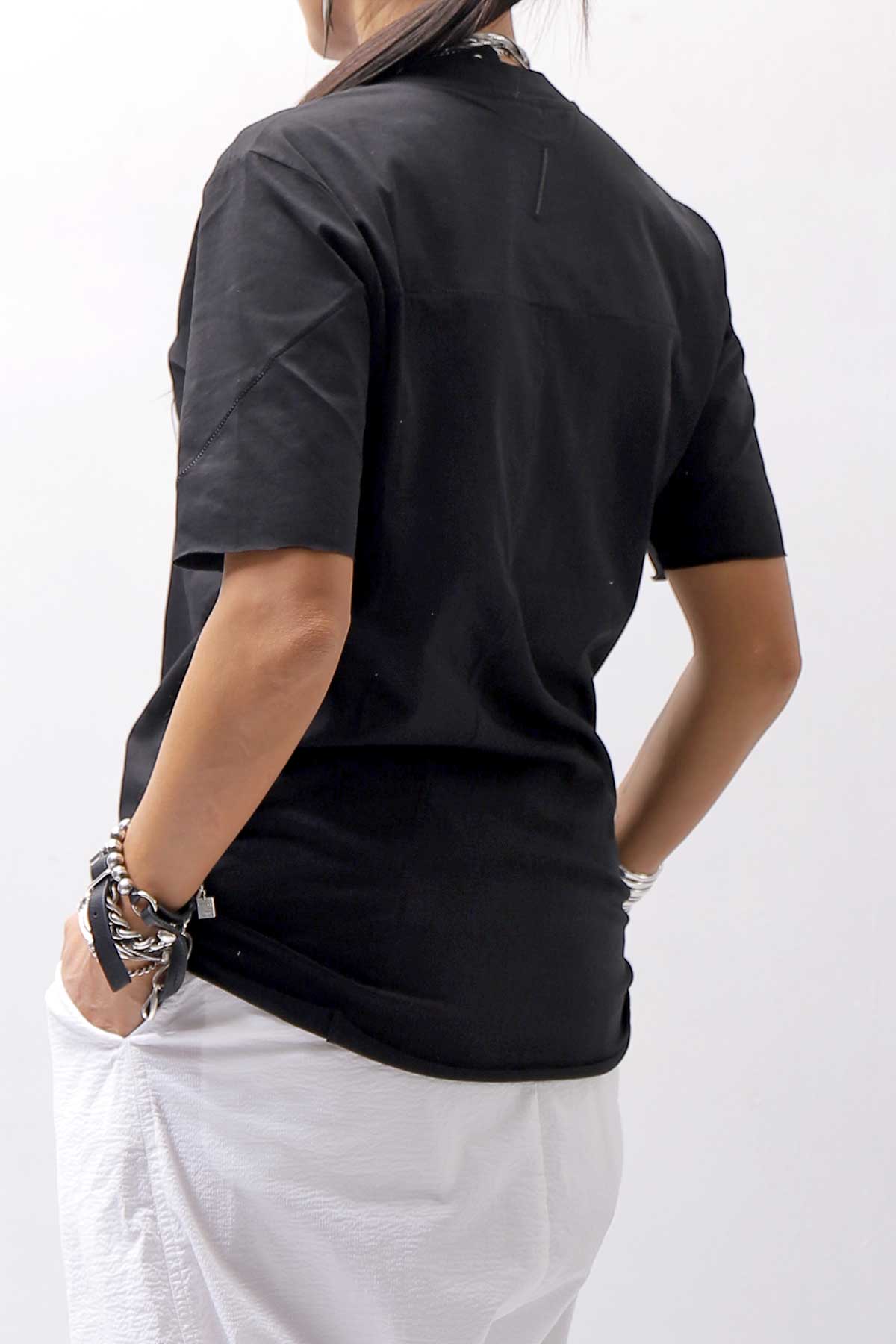 【thom/krom】 UNISEX REGULAR FIT COTTON TEE MTS838_BLACK