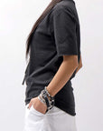 【thom/krom】 UNISEX REGULAR FIT COTTON TEE MTS838_BLACK