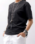 【thom/krom】 UNISEX REGULAR FIT COTTON TEE MTS838_BLACK