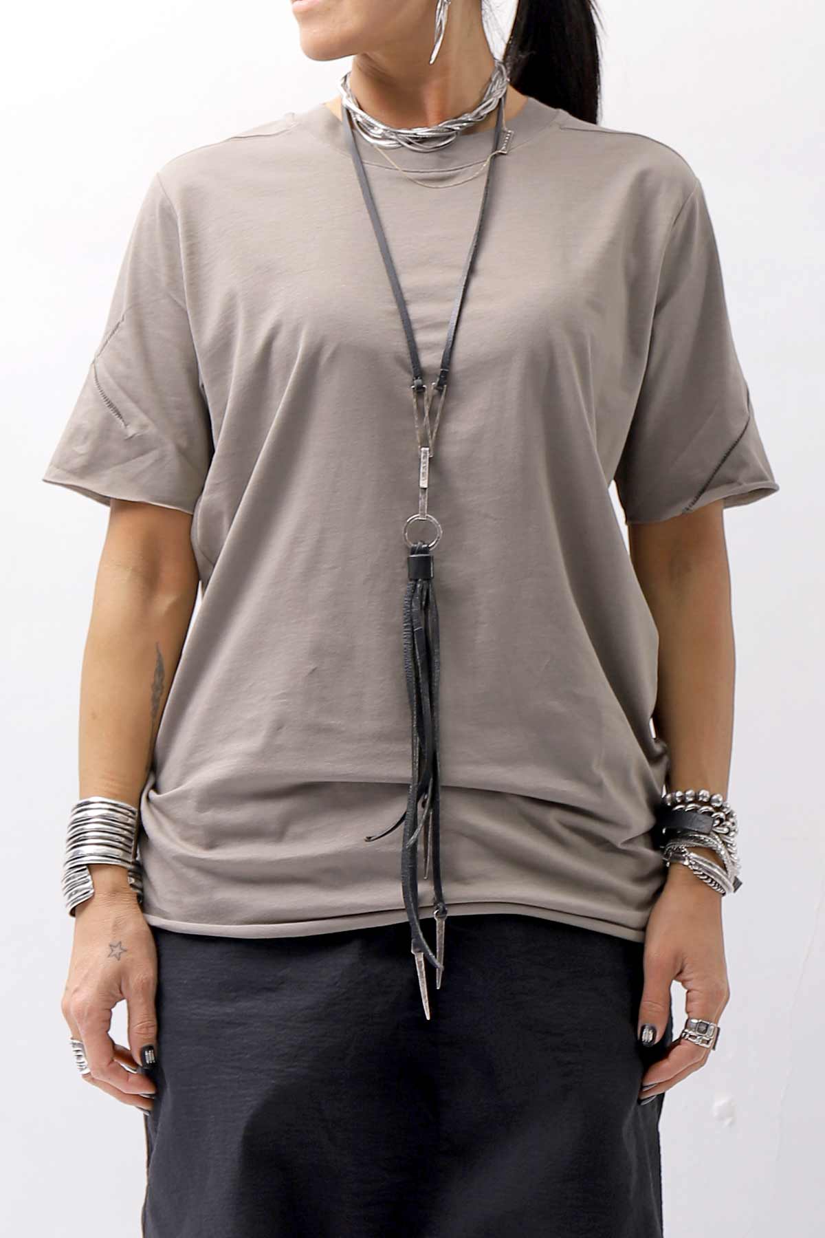 【thom/krom】 UNISEX REGULAR FIT COTTON TEE MTS838_ROCK