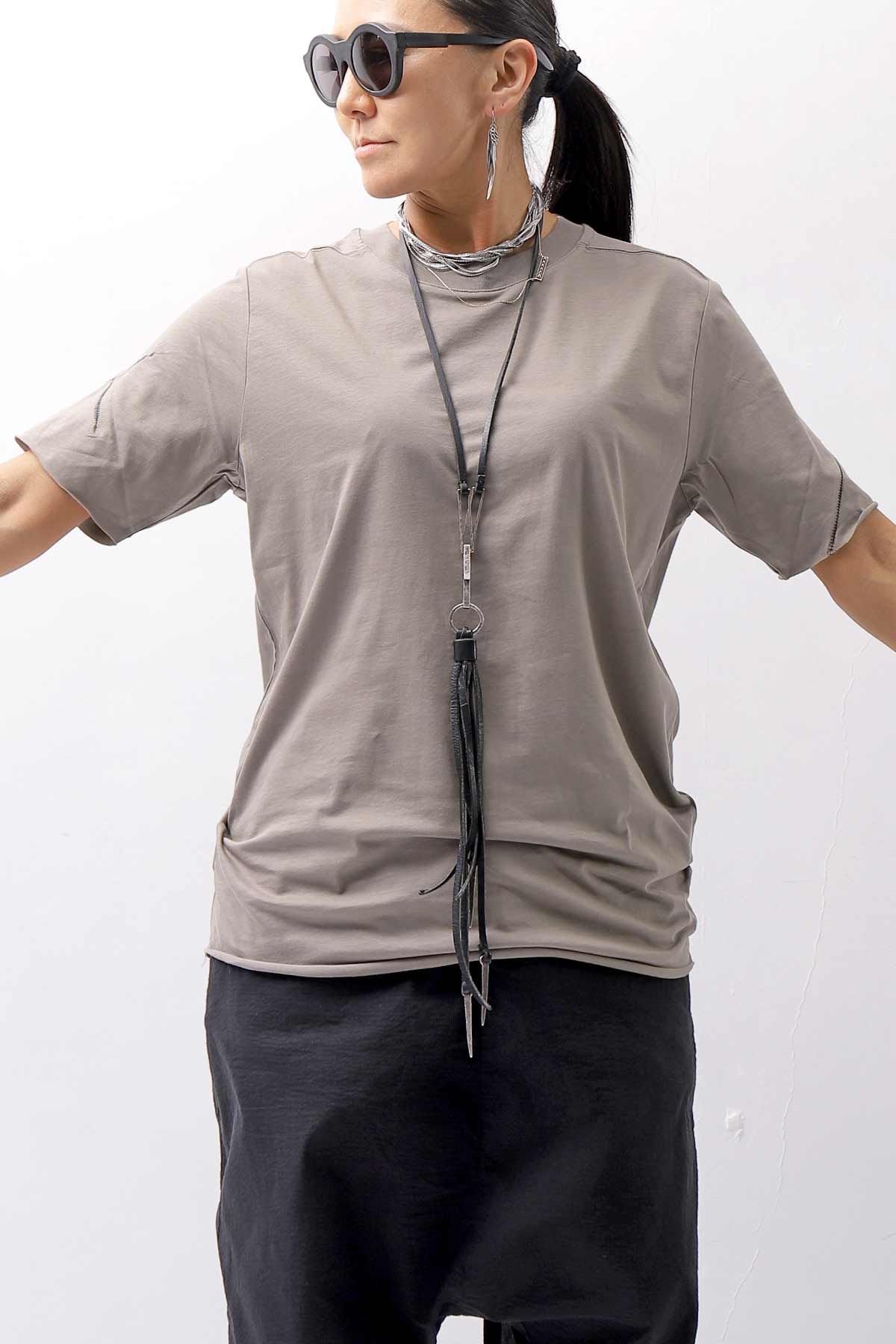 【thom/krom】 UNISEX REGULAR FIT COTTON TEE MTS838_ROCK