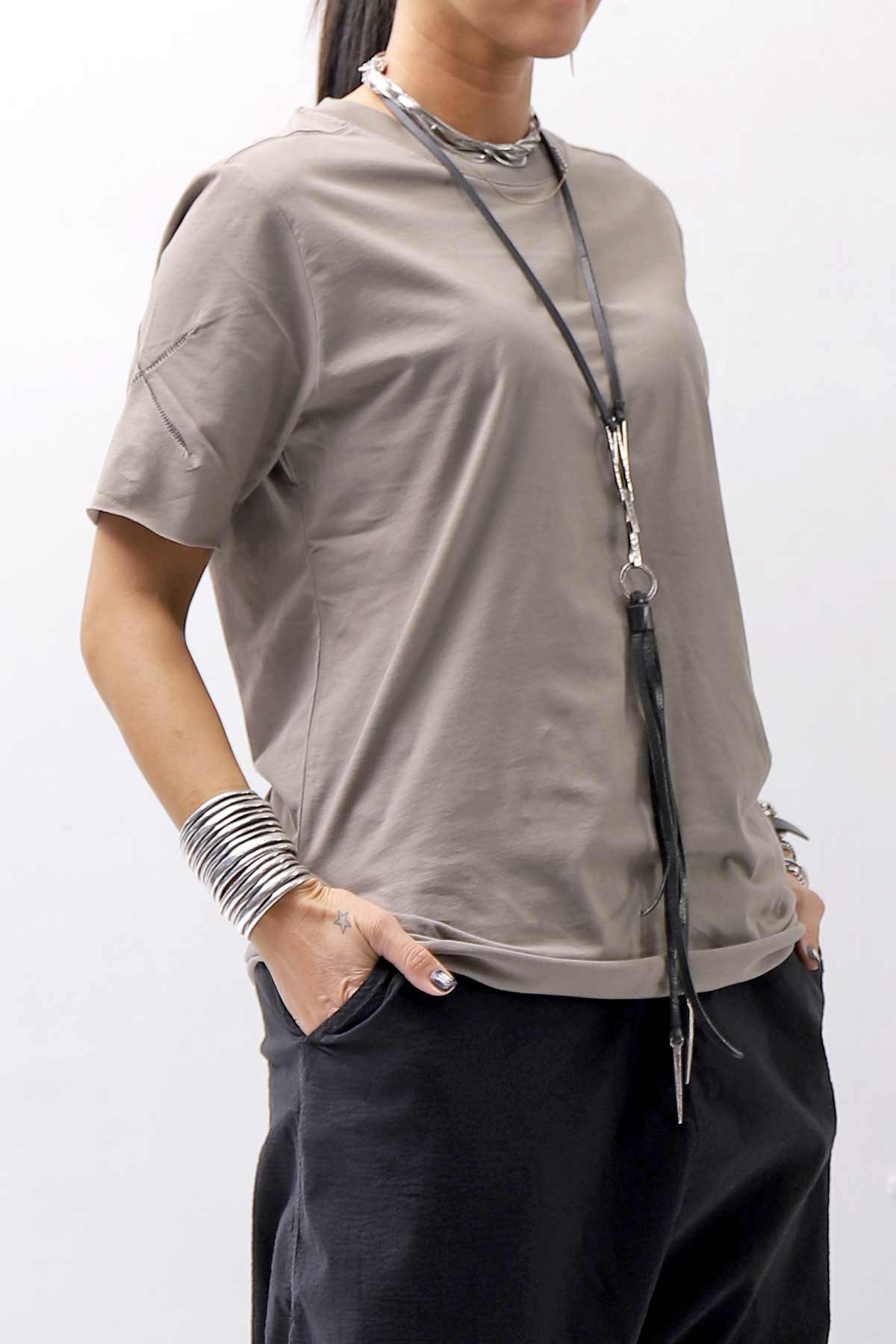 【thom/krom】 UNISEX REGULAR FIT COTTON TEE MTS838_ROCK
