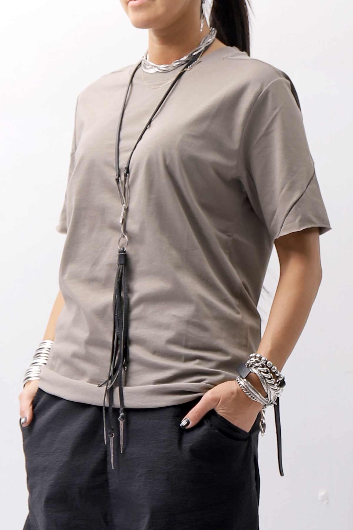 【thom/krom】 UNISEX REGULAR FIT COTTON TEE MTS838_ROCK