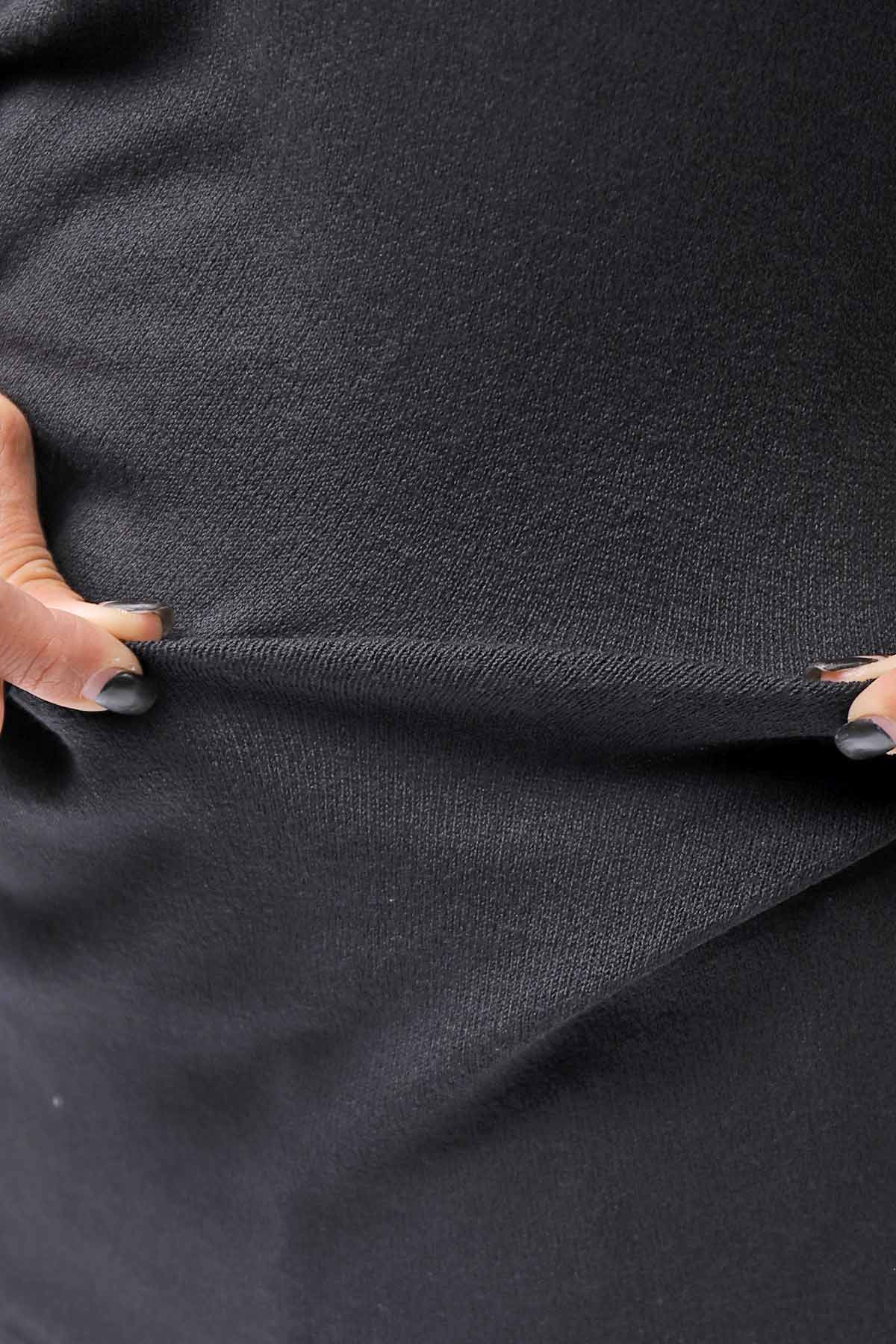 【NOSTRASANTISSIMA】 OVERSIZED VISCOSE&amp;SILK TOP M03_BLACK