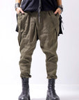 【bajra】 UNISEX FRONT FLAP STRETCH PANTS 148QP02_KHAKI