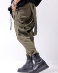 【bajra】 UNISEX FRONT FLAP STRETCH PANTS 148QP02_KHAKI