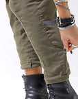【bajra】 UNISEX FRONT FLAP STRETCH PANTS 148QP02_KHAKI