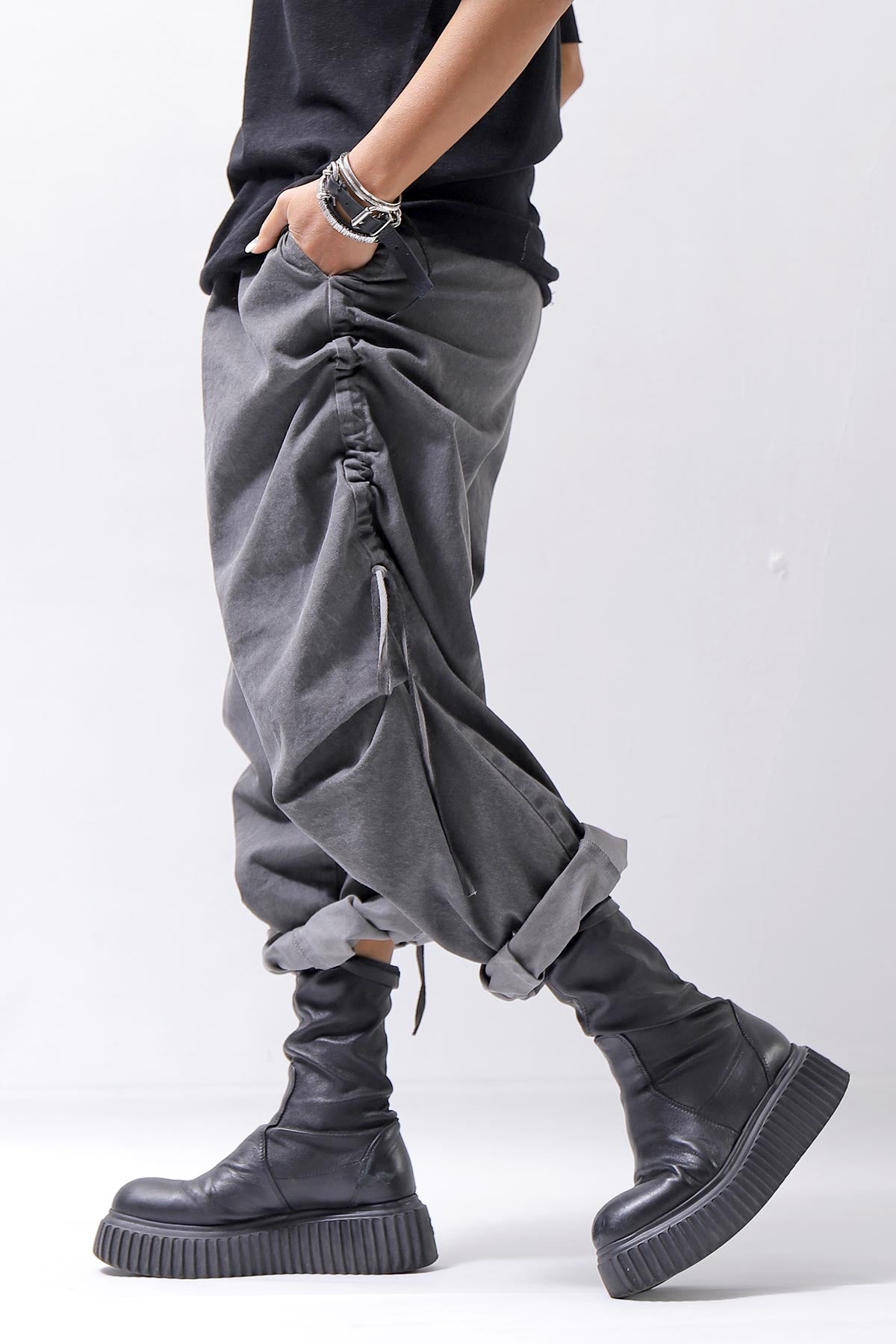 ●MIDNIGHT MOVE● vt cargo pants dark grey 24wi83 MEGA DARK STREET PANT – trashandvaudeville