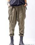 【bajra】 UNISEX FRONT FLAP STRETCH PANTS 148QP02_KHAKI