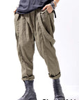 【bajra】 UNISEX FRONT FLAP STRETCH PANTS 148QP02_KHAKI