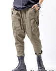 【bajra】 UNISEX FRONT FLAP STRETCH PANTS 148QP02_KHAKI