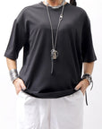 【thom/krom】 UNISEX COTTON MODAL RELAX FIT TEE MTS869_BLACK