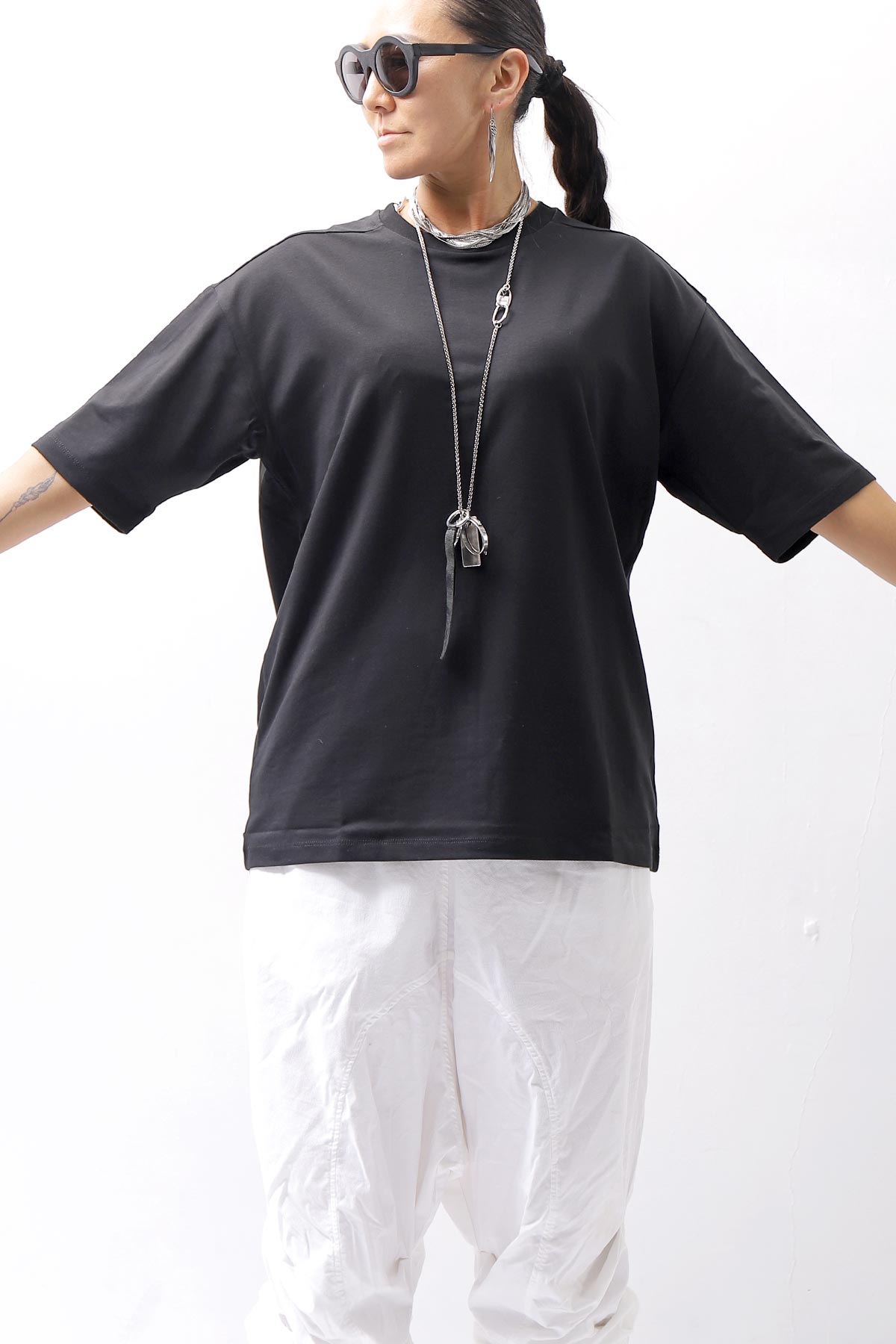 【thom/krom】 UNISEX COTTON MODAL RELAX FIT TEE MTS869_BLACK