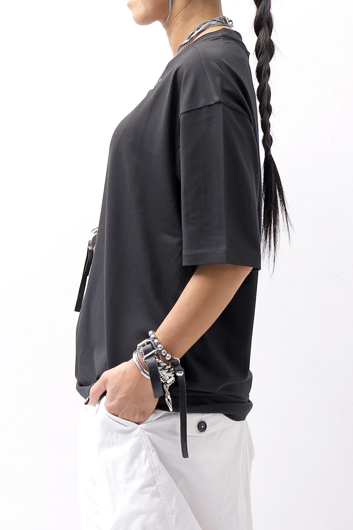 【thom/krom】 UNISEX COTTON MODAL RELAX FIT TEE MTS869_BLACK