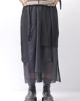 【studio b3】 ASYMMETRY LAYERED SKIRT MLB950_BLACK